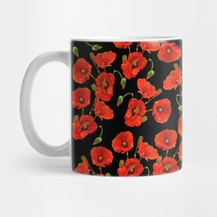 Poppy poppies red flowers mask design Mug